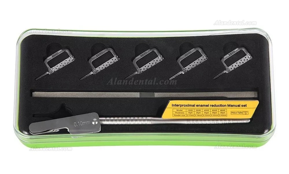 Dental Interproximal Reduction Kit / IPR Kit (IPR Strips + IPR Gauge + IPR Handle)